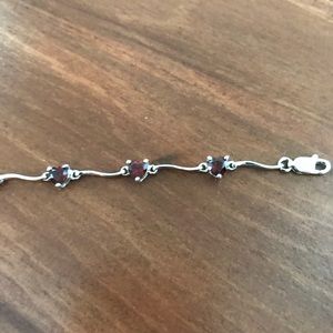 SS garnet bracelet